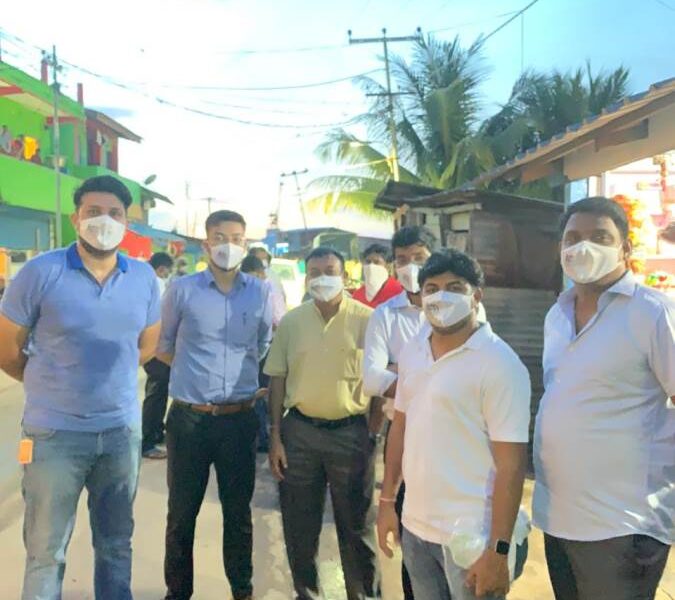 Masks Distribution with DC Sir at Junglighat fishers colony to Dairy Farm